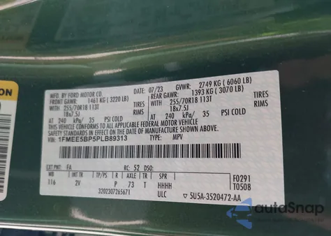 2023 Ford Bronco Outer Banks from USA, damaged, VIN 1FMEE5BP5PLB89313